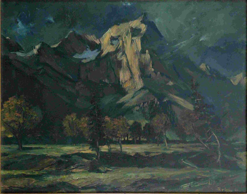Karwendelgebirge, In der Eng, Ölbild von Helmut Rehm 1946