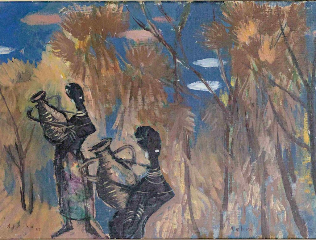 Ölbild "Afrika" von Helmut Rehm aus dem Jahr 1955