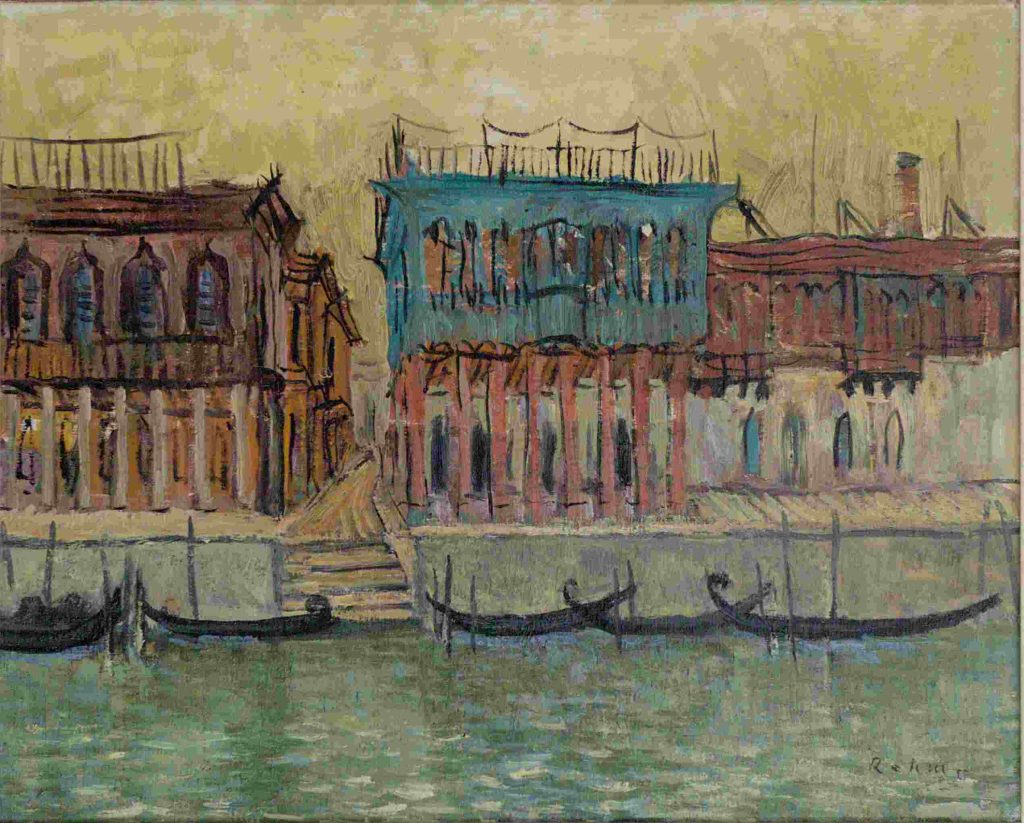 Basra, Mesopotamien, Ölbild von Helmut Rehm, 1955