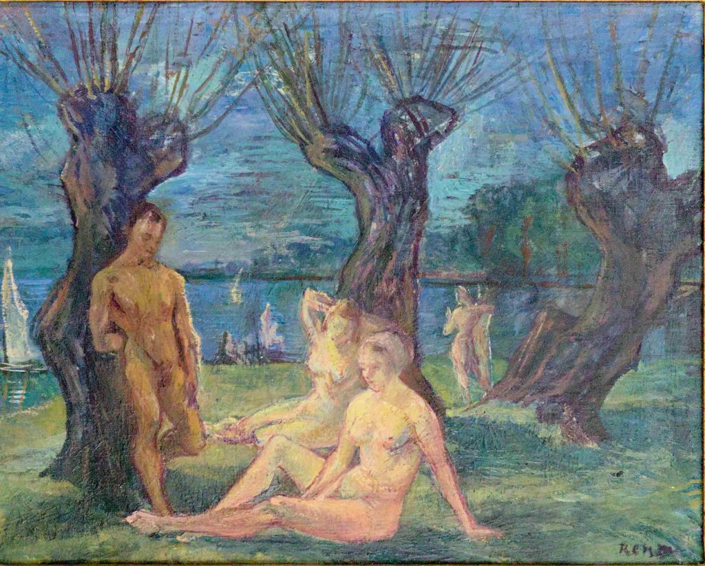 Ölbild von Helmut Rehm, "im Paradies"