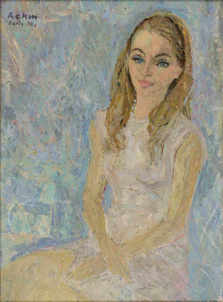 Dame in Paris Portrait 1956 von Helmut Rehm