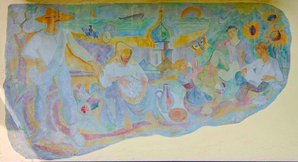 Wandbild in Navis, Tirol